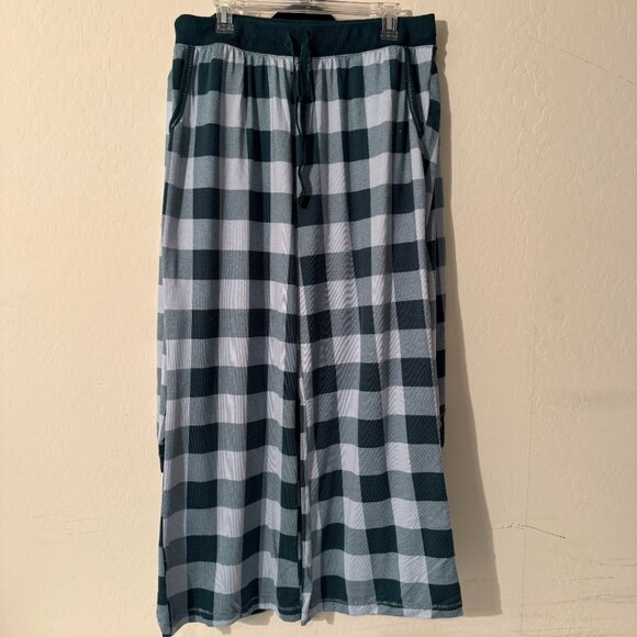 Joyspun Plaid Lounge Set | Soft Knit Top & Wide-Leg Pants | Size XXL - Picture 3 of 5
